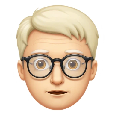 Weird man with glasses sticker