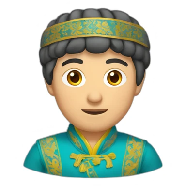 kazakh man in national clothes sticker