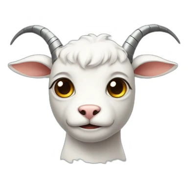 cute robot with goat horns sticker