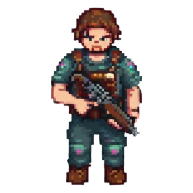 guy holding a firearm sticker