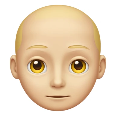 Human emoji with *NO* eyebrows staring into your soul  sticker