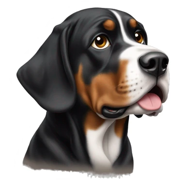 Black Great Swiss mountain dog sticker