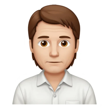 A man White middle long middle pa sticker