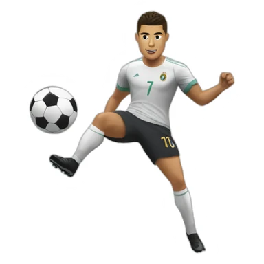 ronaldo kicking football sticker