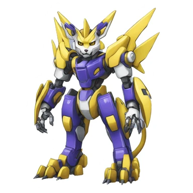 WereGarurumon-Renamon-Medabot-Mecha full body sticker