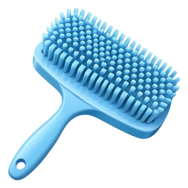 Light blue hairbrush, simple sticker
