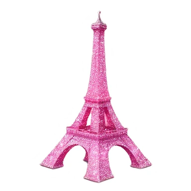 Sparkly pink Eiffel Tower sticker