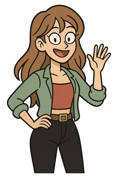 Kazuha from Le Sserafim, cheerful pose sticker