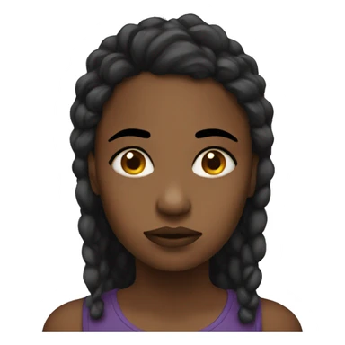 Black women sad sticker