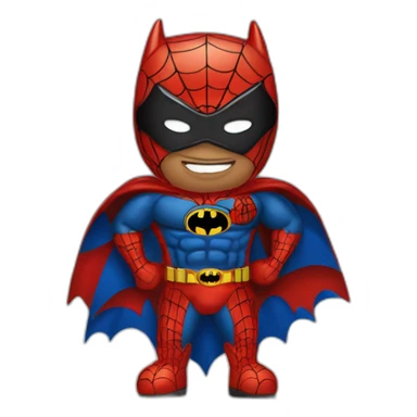 Batman with spiderman suit sticker