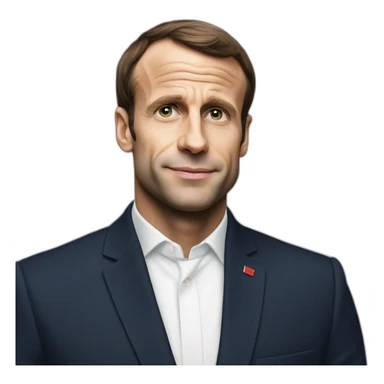 Macron avec un cocard sticker