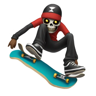 The classic death riding a skate sticker