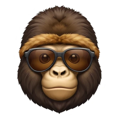 Gorilla wearing shoots sunglasses sticker