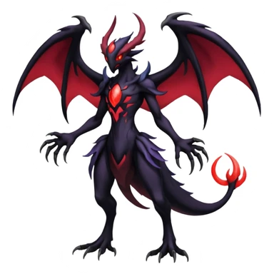 Yveltal-Darkrai-Lunala-Fakémon-hybrid-creature (full body)  sticker