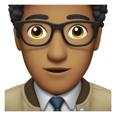 Latin boy with glasses  sticker