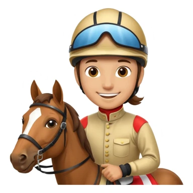 horse jockey maler face sticker