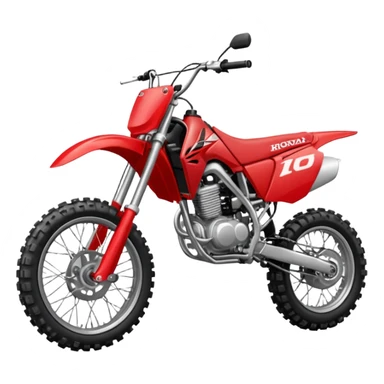 Red Honda dirt bike sticker