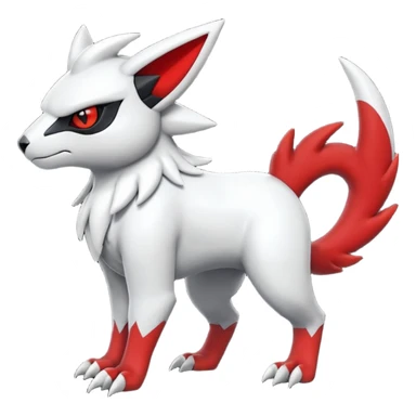 Handsome cool badass edgy Absol-Litten-Guilmon-Zangoose-Pokémon-Fakémon-fusion-hybrid-creature sticker