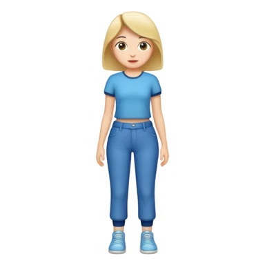 A short girl with full pants sticker