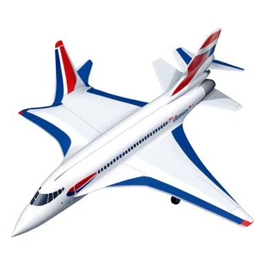 Concorde - British Airways (Model Year: 2020) (Iconic colour: White with blue and red) sticker