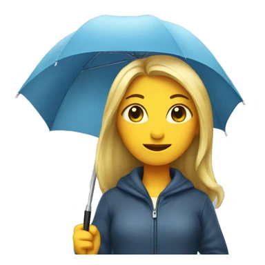 Girl with an umbrella sticker