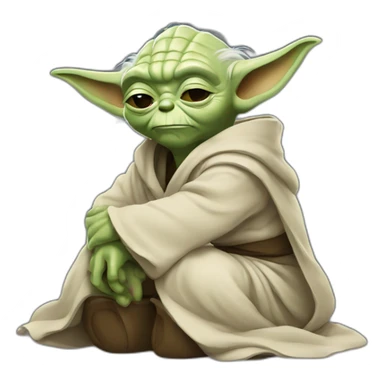 Yoda qui dort sticker