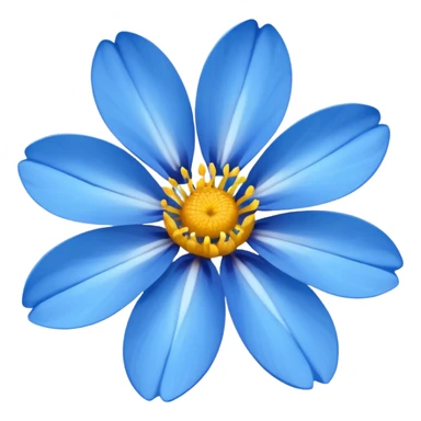 A blue summer flower  sticker