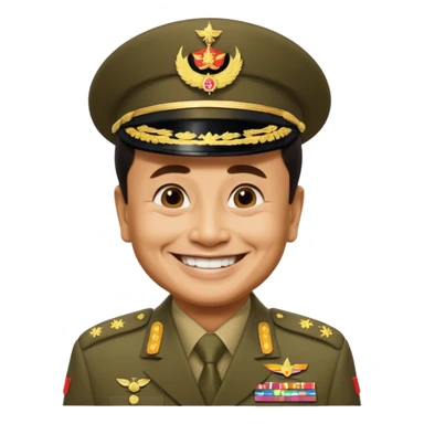 Thai military former dictator Prayut as emoji sticker