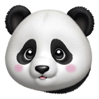 Cinematic Cute Baby Panda Portrait Emoji, Head tilted playfully and inquisitively, featuring an irresistibly fluffy, black and white Fur with an extra dose of cuddliness, round, sparkling eyes filled with boundless curiosity, Simplified yet adorably endearing features, highly detailed, glowing with a warm, friendly glow, high shine, affectionate and playful, stylized with a touch of playful charm, bright and heartwarming, soft glowing outline, capturing the essence of a mischievous yet loving baby panda, so playful it feels like it could tumble out of the screen into your arms! sticker