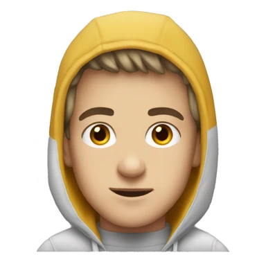 young man, short fair hair, grey eyes, wearing hoody sticker