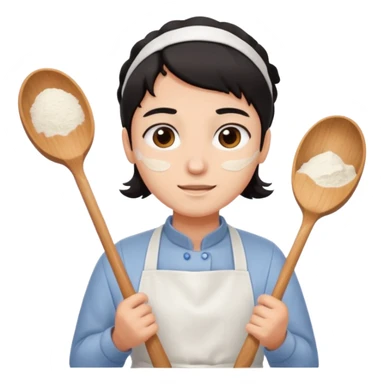 confeiteira do cabelo preto sticker