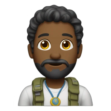 Un personaje de fottnite riendose sticker