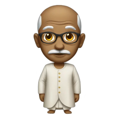 Ghandi wearing dress sticker