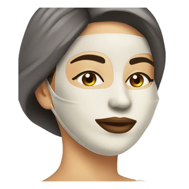 Lady with face mask spa beauty face relaxing  sticker