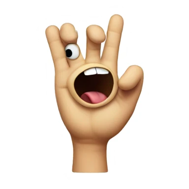 smily face with evil finger tenting hands sticker