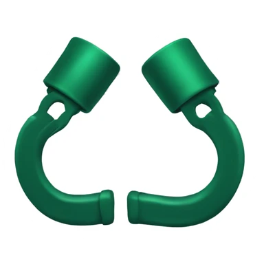 2 dark green hand cuffs sticker