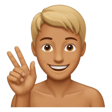 A smiling face flicking off someone sticker