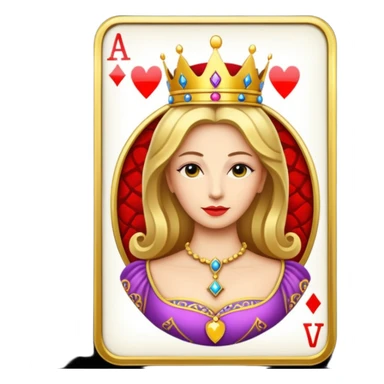 Solitaire card queen sticker