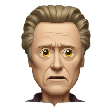 christopher walken scowling sticker