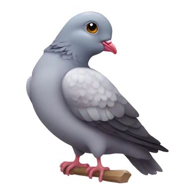 Cute sleepy pigeon with bow on her head  sticker