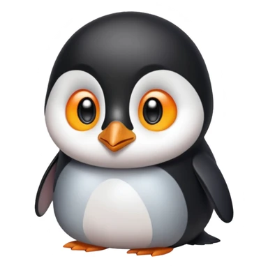 Sad emoji penguin begging giant lovely eyes cute sticker