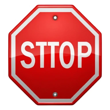 Stop sign sticker