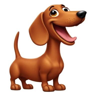 Red dachshund smiling sticker