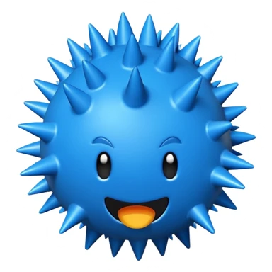 Spiky Stress Ball blue sticker