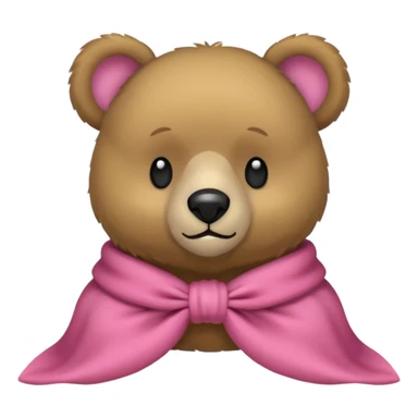 Ein süßer teddybär der mit einer hellrosanen decke zugedeckt ist und eine Schleife am Ohr hat sticker