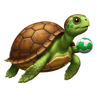 Turtle with a football sticker