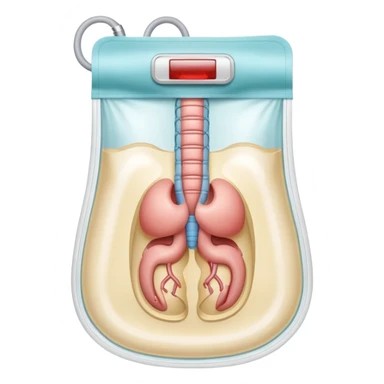an ostomy bag for a artificial intestine sticker