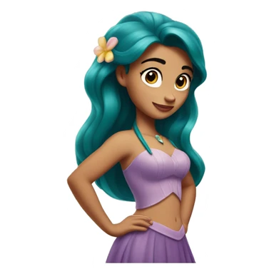 Ariel Disney with just upper body sticker