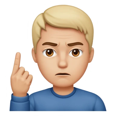 irritated face with middle finger sticker