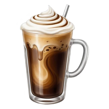 Cold coffee with foam  sticker